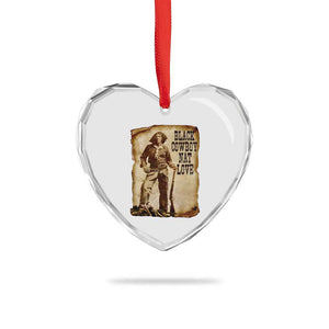 Black Cowboy Nat Love Heart Crystal Glass Ornament African American Western Rodeo Melanin Black History Texas TS10 Print Your Wear