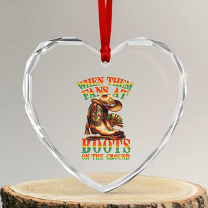 Black Cowgirl Heart Crystal Glass Ornament When Them Fans At Boots On The Ground TS14 Transparent Glass 3'' Heart Print Your Wear