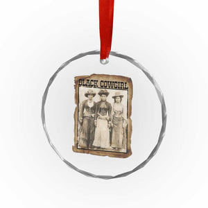 Black Cowgirl Pride Crystal Glass Ornament Western Black History Month Gift TS12 Print Your Wear