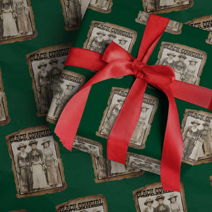 Black Cowgirl Pride Wrapping Paper Roll Western Black History Month Gift TS12 Green Print Your Wear