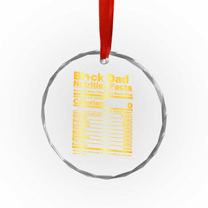 Black Dad Nutrition Facts Crystal Glass Ornament African American Fathers Day