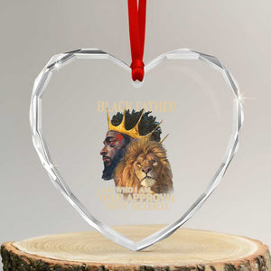 Black Father Heart Crystal Glass Ornament I Am Who I Am Your Approval Isn't Needed African American Dad TS11 Transparent Glass 3'' Heart Print Your Wear
