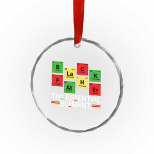 Black Father The Essential Element Crystal Glass Ornament Father's Day Juneteenth Chemistry Periodic Table TS11 Print Your Wear