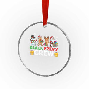 Black Friday Crew Christmas Crystal Glass Ornament Funny Holiday Shopping Squad TS02 Print Your Wear