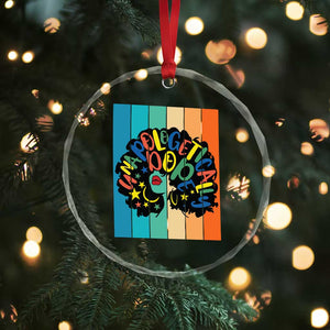 Black Girl Magic Pride Crystal Glass Ornament Unapologetically Dope Retro Sunset TS12 Print Your Wear