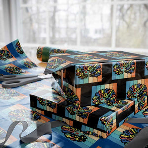 Black Girl Magic Pride Wrapping Paper Roll Unapologetically Dope Retro Sunset TS12 Black Print Your Wear
