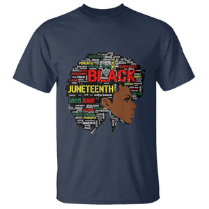 Black Heritage T Shirt For Melanin Black Women Natural Hair Afro Word Art TS01 Navy Printyourwear