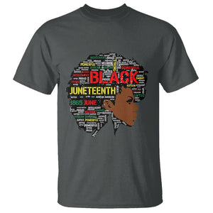 Black Heritage T Shirt For Melanin Black Women Natural Hair Afro Word Art TS01 Dark Heather Printyourwear
