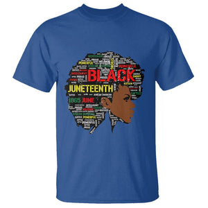 Black Heritage T Shirt For Melanin Black Women Natural Hair Afro Word Art TS01 Royal Blue Printyourwear