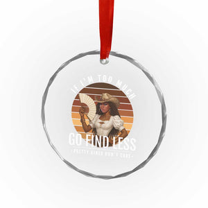 Black History African Melanin Cowgirl Crystal Glass Ornament Country Girls African American Western Tribute TS10 Print Your Wear