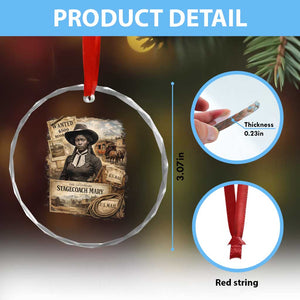 Black History Black Cowgirl Crystal Glass Ornament Western Rodeo African American Melanin Texas Women TS10 Print Your Wear