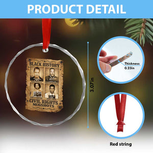 Black History Civil Rights Mugshots Crystal Glass Ornament Malcolm X MLK John Lewis Huey P Newton TS11 Print Your Wear