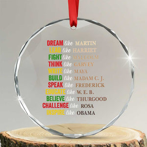 Black History Dream Like Martin Lead Like Harriet Crystal Glass Ornament African American Leaders TS11 Transparent Glass 3'' Circle Print Your Wear