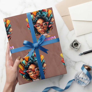 Black History Education Is Freedom Wrapping Paper Roll Black Teacher Books TS02 Mocha Print Your Wear