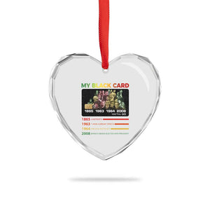Black History Heart Crystal Glass Ornament My Black Card Greatest African American Leaders TS11 Print Your Wear