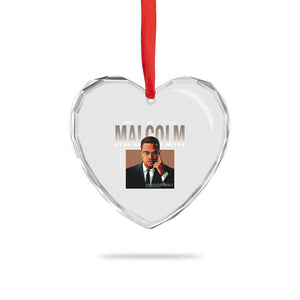 Black History Hero Malcolm X Heart Crystal Glass Ornament Stumbling Is Not Falling TS12 Print Your Wear