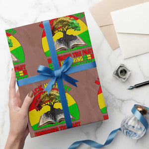 Black History Honoring The Past Inspiring The Future Wrapping Paper Roll African American Pride TS12 Mocha Print Your Wear