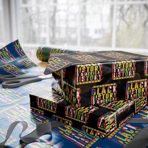 Black History is American History Wrapping Paper Roll Patriotic African Pride TS02 Black Print Your Wear