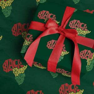 Black History Is American History Wrapping Paper Roll Vintage Africa Map TS11 Green Print Your Wear