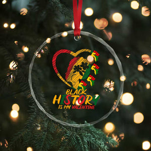 Black History Is My Valentine Crystal Glass Ornament Gift For Melanin Queen TS12 Print Your Wear