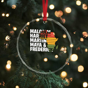 Black History Leaders Crystal Glass Ornament Malcolm Harriet Martin Maya Frederick Africa Map TS11 Print Your Wear