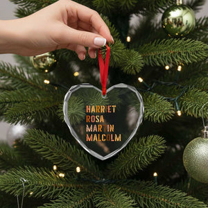 Black History Leaders Heart Crystal Glass Ornament Harriet Rosa Martin Malcolm TS14 Print Your Wear