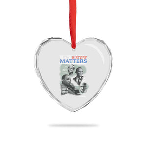 Black History Matters Heart Crystal Glass Ornament MLK Malcolm X Obama Rosa Parks Inspirational Tribute TS02 Print Your Wear