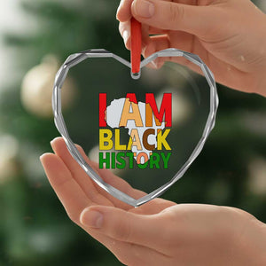 Black History Month African American Heart Crystal Glass Ornament I Am Black History TS14 Print Your Wear