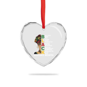 Black History Month Brilliant Brave Bold Heart Crystal Glass Ornament African American Pride TS11 Print Your Wear