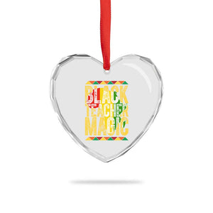 Black History Month Gift Heart Crystal Glass Ornament Black Teacher Magic TS12 Print Your Wear