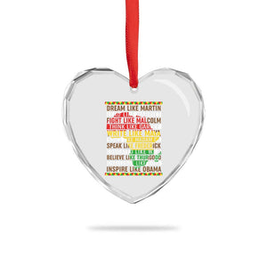 Black History Month Heart Crystal Glass Ornament Dream Like Martin Lead Like Harriet TS14 Print Your Wear