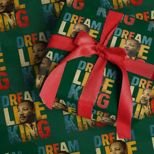 Black History Month Martin Luther King Day Wrapping Paper Roll I Have Dream TS10 Green Print Your Wear