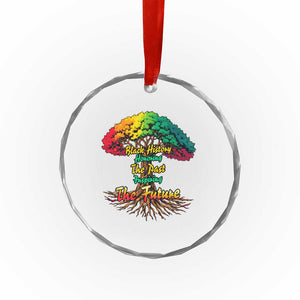 Black History Month Quote Crystal Glass Ornament Inspiring The Future Honoring The Past TS12 Print Your Wear