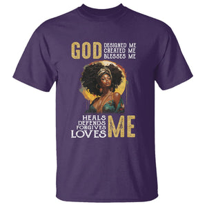 Black History Month T Shirt African Women God Designed Created Blessed Me TS09 Purple Printyourwear