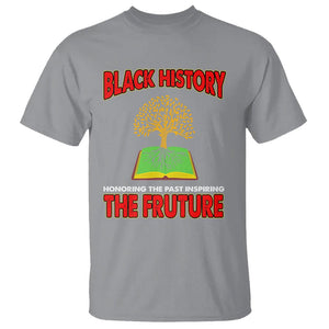 Black History Month T Shirt Honoring The Past Inspiring The Future TS09 Sport Gray Printyourwear
