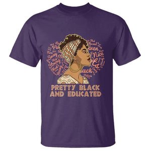 Black History Month T Shirt Pretty Black And Educated African American Pride TS02 Purple Printyourwear