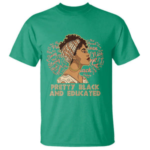 Black History Month T Shirt Pretty Black And Educated African American Pride TS02 Irish Green Printyourwear