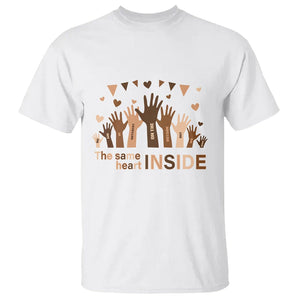 Black History Month T Shirt We Can Be Different On The Outside But We Have The Same Heart TS09 White Printyourwear