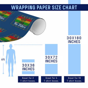 Black History Month Wrapping Paper Roll Honoring The Past Inspiring The Future TS12 Print Your Wear