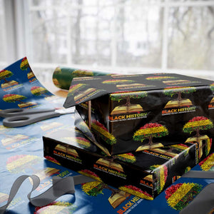 Black History Month Wrapping Paper Roll Honoring The Past Inspiring The Future African American Roots Pride TS02 Black Print Your Wear