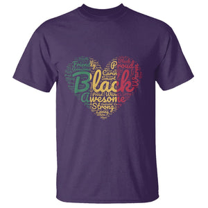 Black History T Shirt Cool Juneteenth with African Proud Heart TS01 Purple Printyourwear