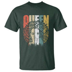Black History T Shirt For Women Educated Strong Black Queen TS01 Dark Forest Green Printyourwear