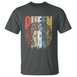 Black History T Shirt For Women Educated Strong Black Queen TS01 Dark Heather Printyourwear