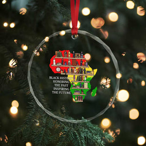 Black History Teacher Crystal Glass Ornament Black History Honoring The Past Inspiring The Future TS14 Print Your Wear