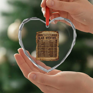 Black Inventors Heart Crystal Glass Ornament Afro African Melanin Black History Month Juneteenth TS10 Print Your Wear