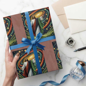 Black Jesus Juneteenth Wrapping Paper Roll African American Christian Pride