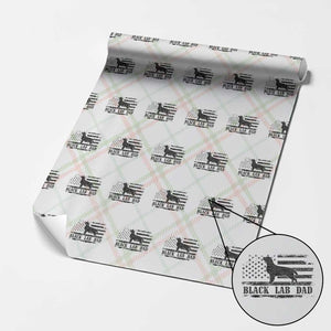 Black Lab Dad Wrapping Paper Roll Funny Labrador Dad Fathers Day Gift for Dog Lovers TS10 Christmas Plaid Print Your Wear