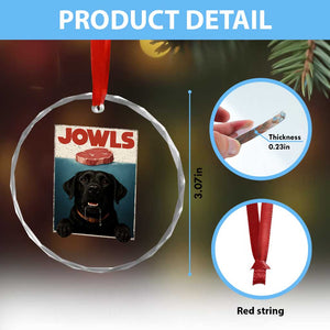 Black Labrador Retriever Crystal Glass Ornament Funny Jowls Horror Dog Poster TS12 Print Your Wear