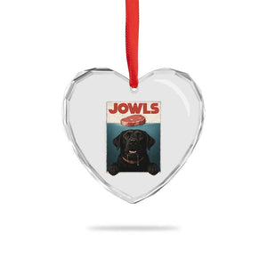 Black Labrador Retriever Heart Crystal Glass Ornament Funny Jowls Horror Dog Poster TS12 Print Your Wear