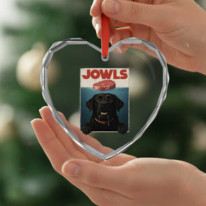 Black Labrador Retriever Heart Crystal Glass Ornament Funny Jowls Horror Dog Poster TS12 Print Your Wear